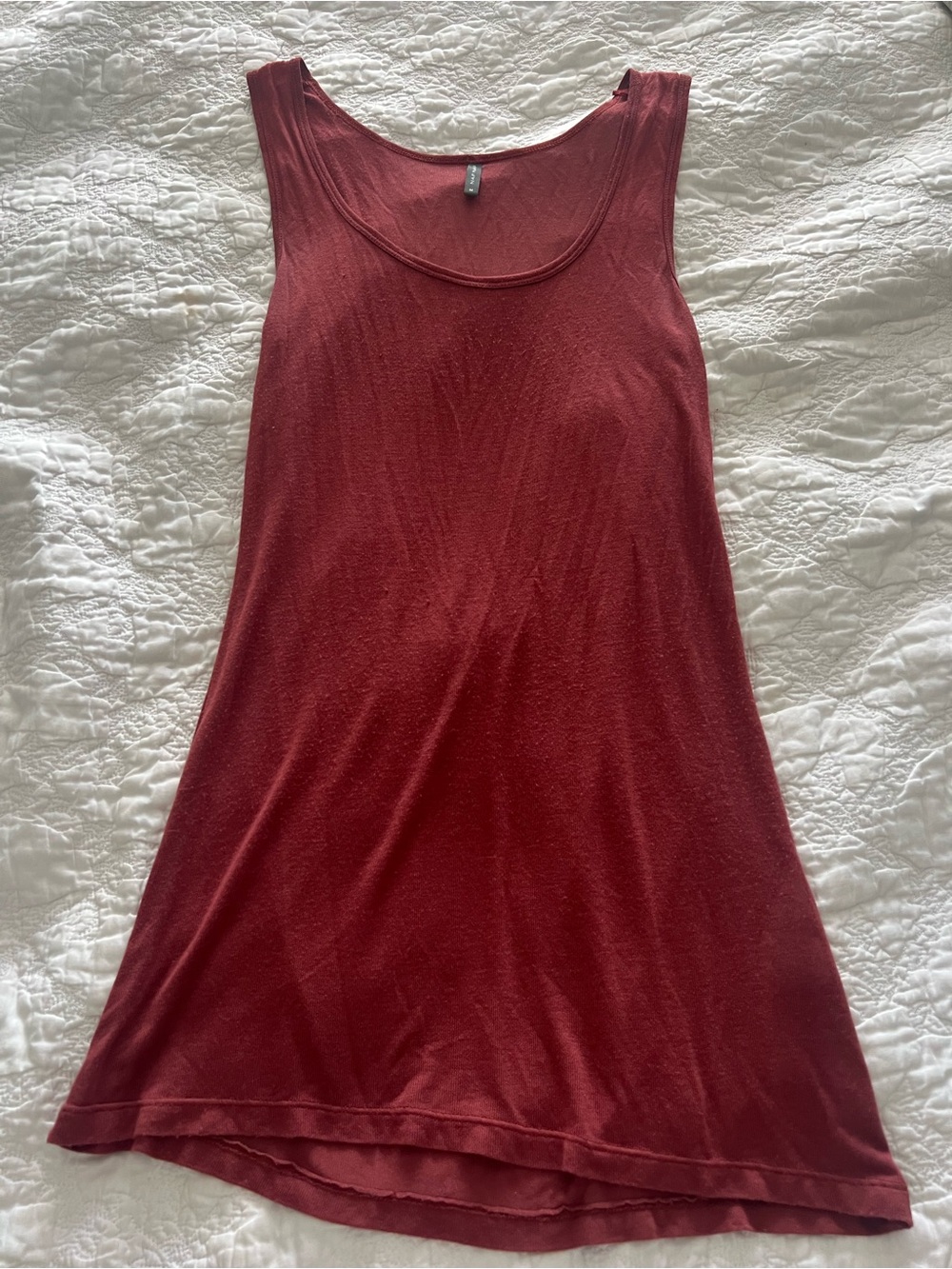 NAF NAF Sleeveless Tank Top in Deep Burgundy